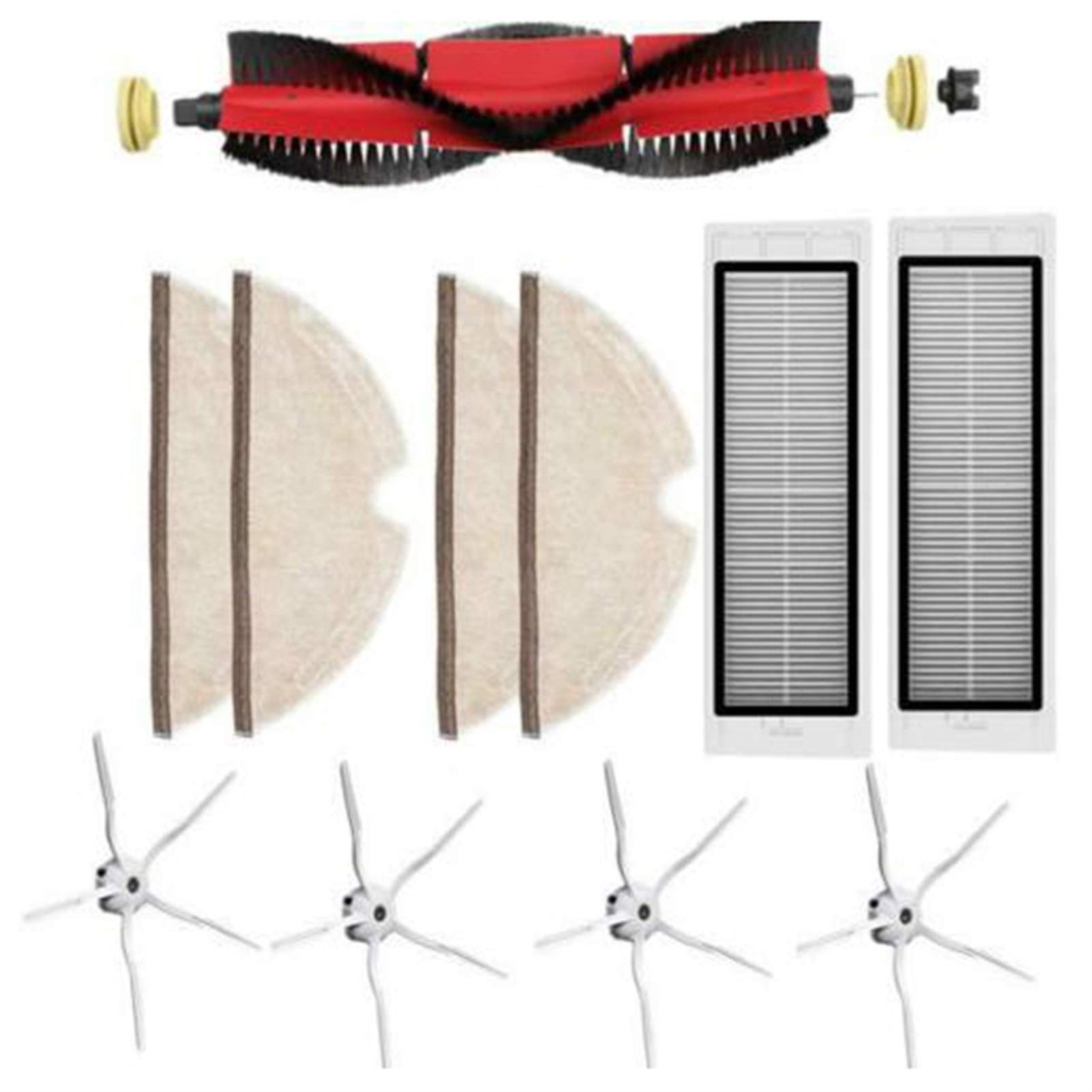 Qgg 11x Replacement Parts Kit for Xiaomi Roborock S6/S60/S5 MAX/T6 Robot Vacuum - Compatible with Sweeper Robot Cleaning Accessories & Maintenance | Perfect for Home Cleaning, Pet Hair Removal & Hard Floor Care