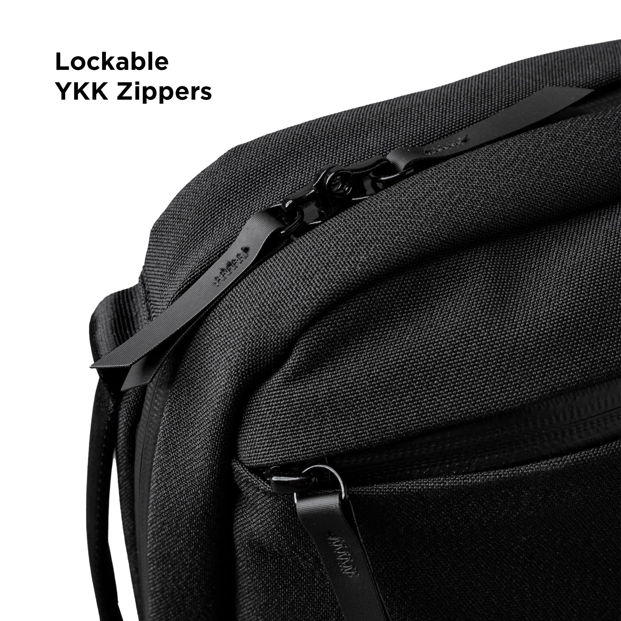 ALPAKA Elements Tech Brief Pro - Waterproof 600D Axoflux Black Laptop Bag for 16-Inch MacBook Pro - Convertible Crossbody, Shoulder, Briefcase & Backpack - 15L Weatherproof EDC Bag for Work, Travel & Commuting