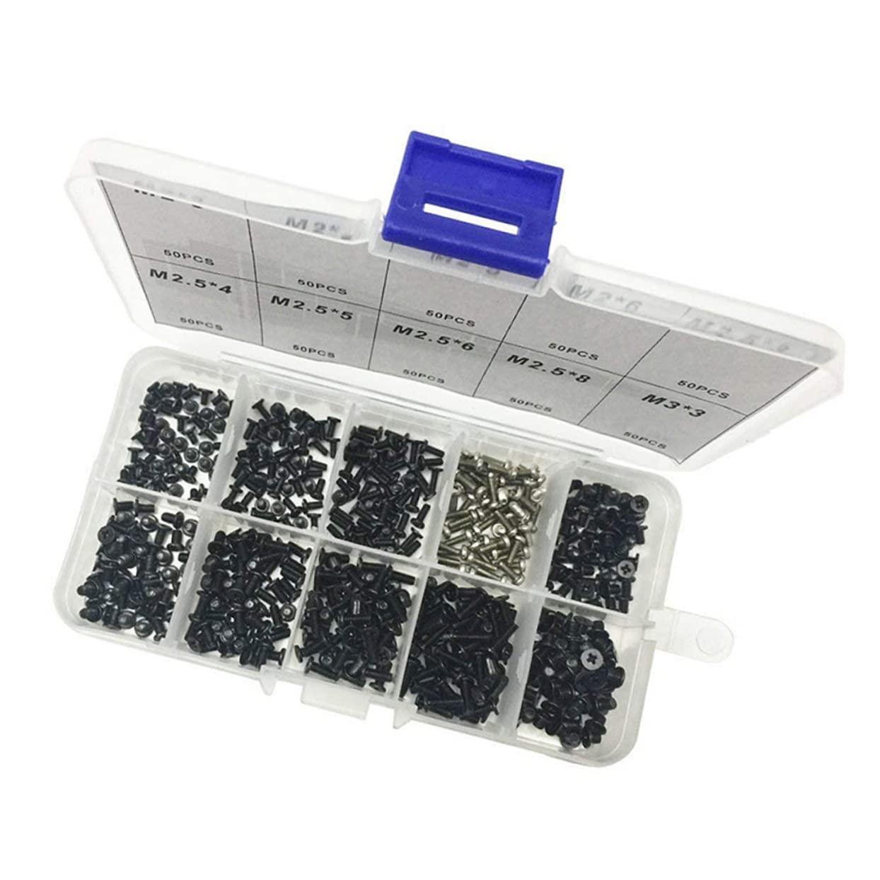 MUSISALY 500pcs Laptop Repair Tool Kit - Full Set of 2.5 Mini Cross Screws for Computer & Laptop Screw Replacement - Ideal for DIY Repairs and Maintenance