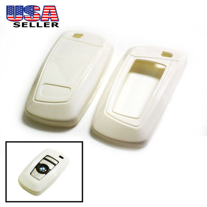 Premium Glossy White Smart Key Fob Shell Replacement for BMW 1 2 3 4 5 6 7 X3 Series - Exact Fit, Durable Protection (Perfect for Key Replacement, Car Security & Style Upgrade)