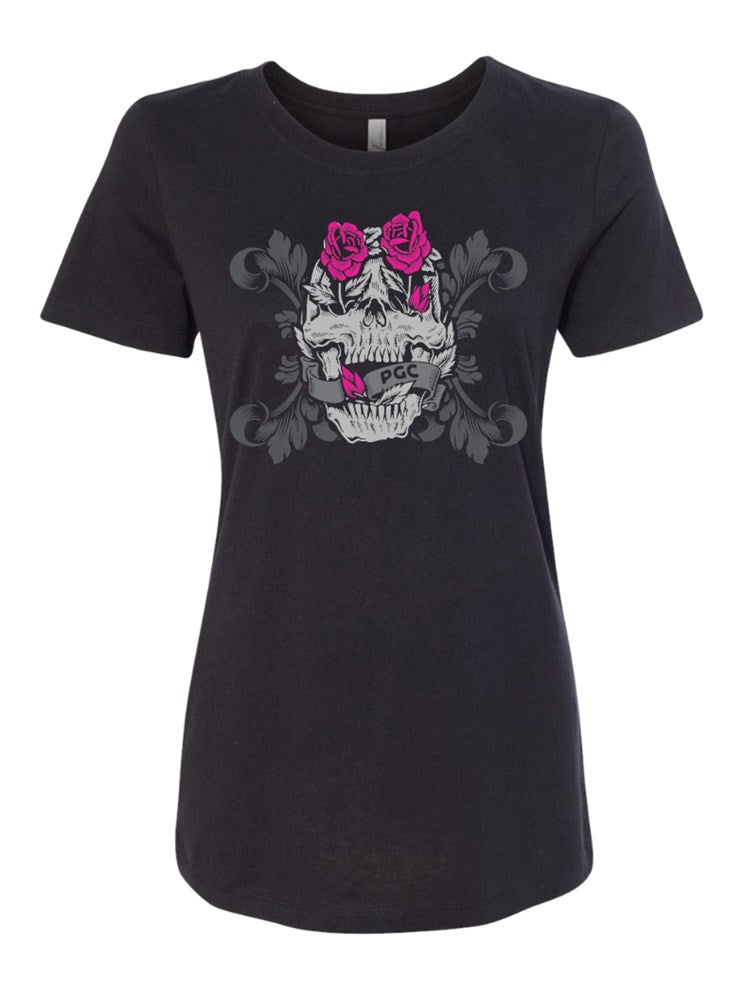 Metal Mulisha Pretty Graved Graphic T-Shirt for Men - Skull & Rose Design - Casual Streetwear Tee for Bikers, Skateboarders, and Rock Fans