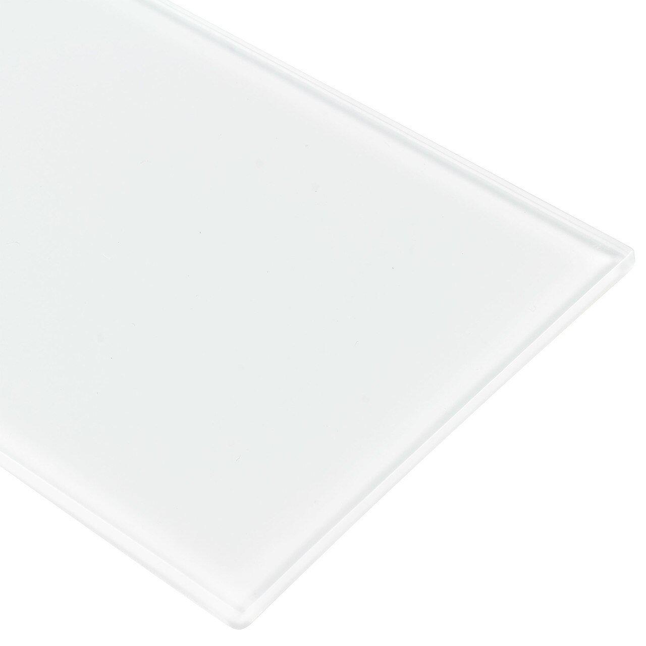 Metropole Snow White 4x8 Glass Subway Tile - Perfect for Kitchen Backsplash & Bathroom Walls