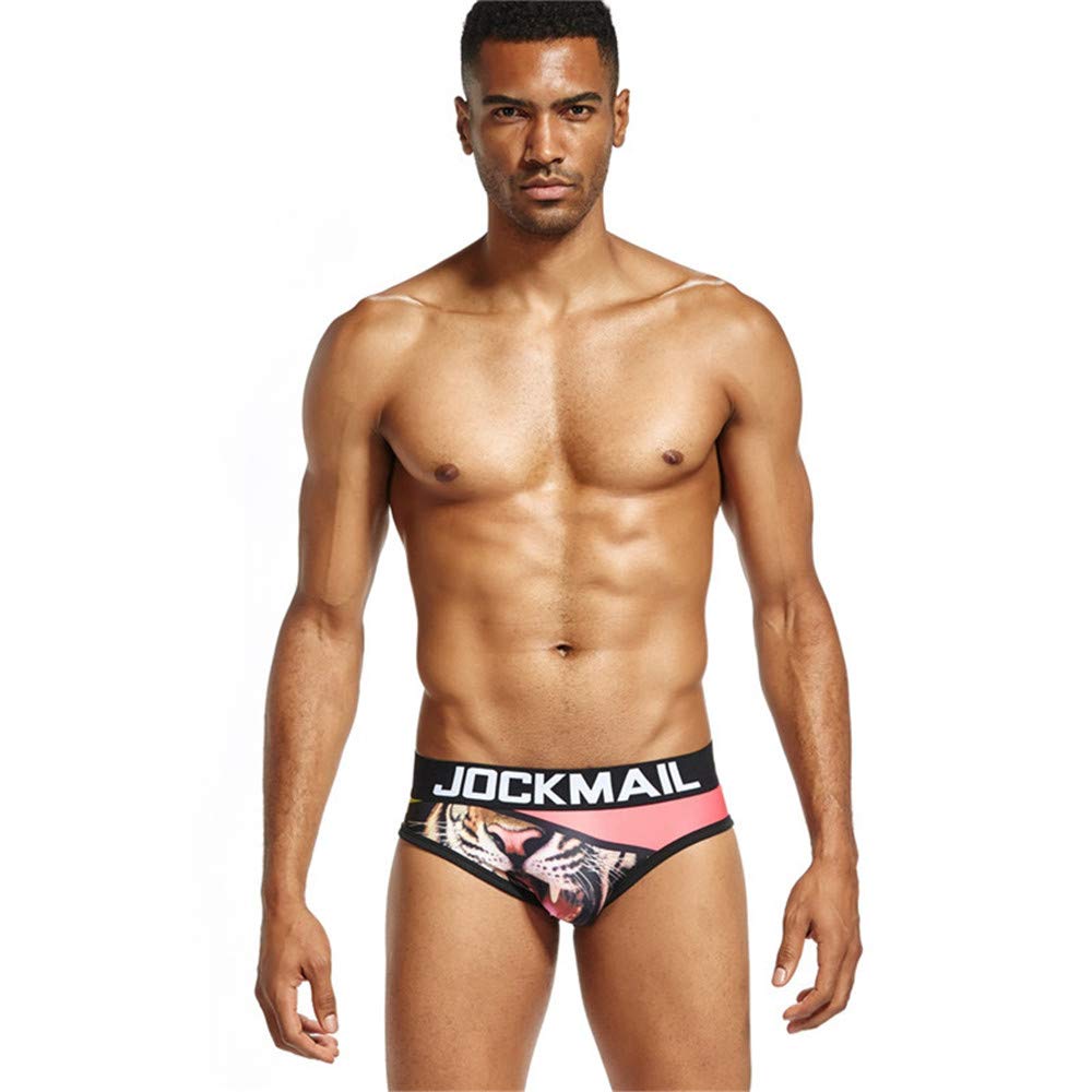 JOCKMAIL Men's Underwear - Breathable Cotton Briefs with Fun Prints - Comfortable Boxer Shorts for Daily Wear, Gym & Sports