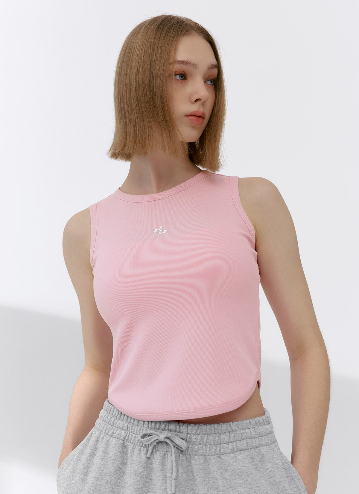 Women's Ribbed Tension Sleeveless Top - Stretchy Slim Fit Workout Shirt for Yoga, Gym & Running