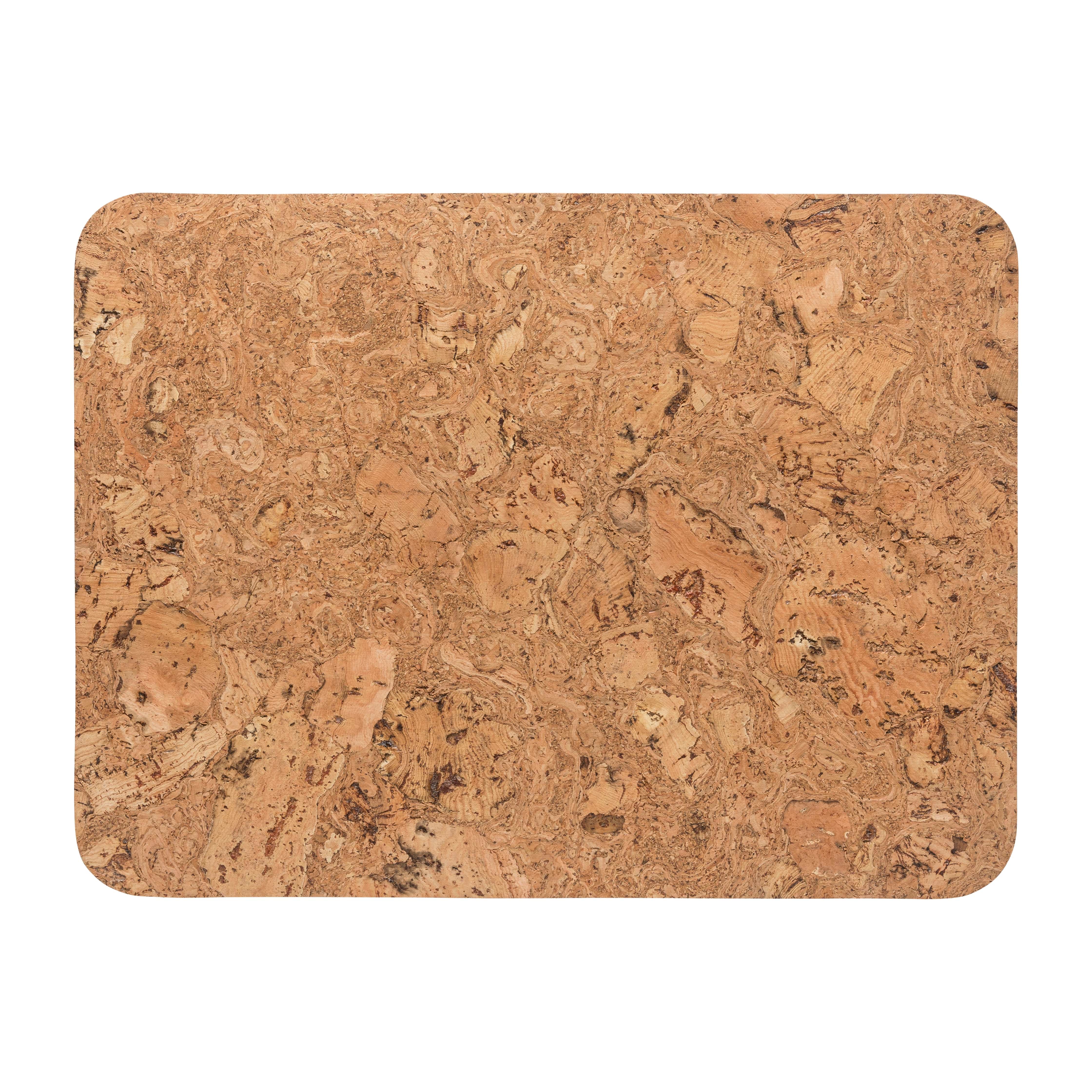 Casafina Set of 4 Rectangular Cork Coasters - Natural Cork Placemats for Drinks & Dining - Handmade in Portugal - Perfect for Kitchen, Dining Table & Outdoor Picnics