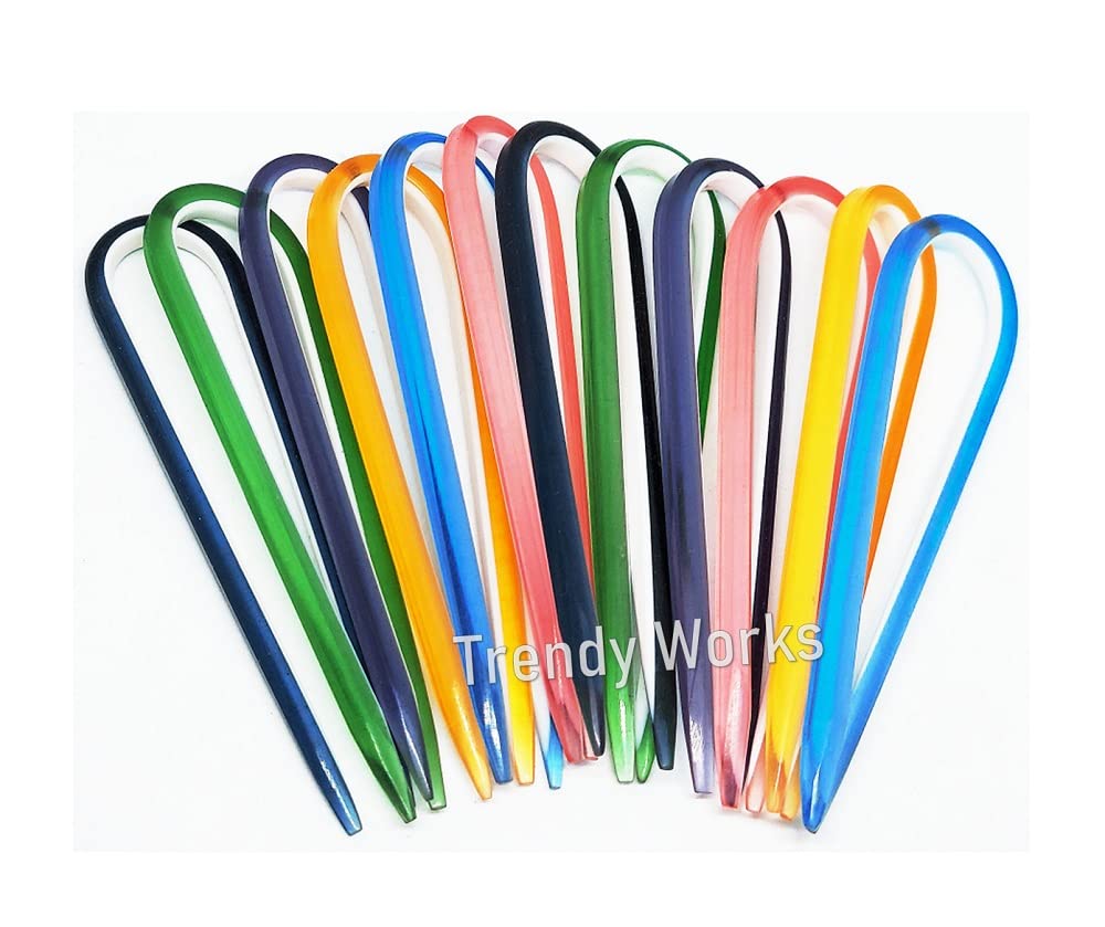 12 Pack U-Shape Hair Bun Pins for Women - 9.5cm Multicolor Juda Stick Hair Accessories for Updos, Buns & Styling - Perfect for Weddings, Parties & Everyday Use
