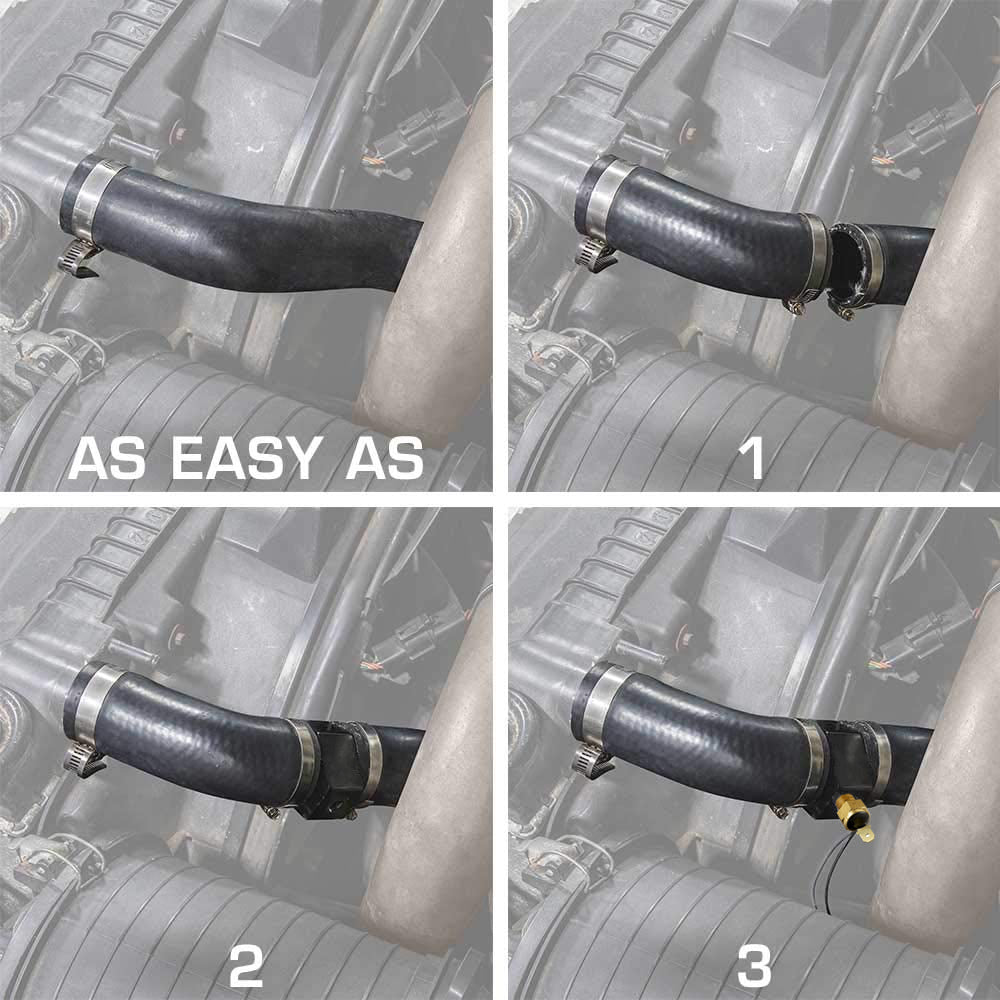 2 Inch Transmission Oil Cooler Temperature Gauge Hose Adapter Sending Unit - Universal Fit for Car, Truck & RV - Monitor Fluid Temp for Optimal Performance