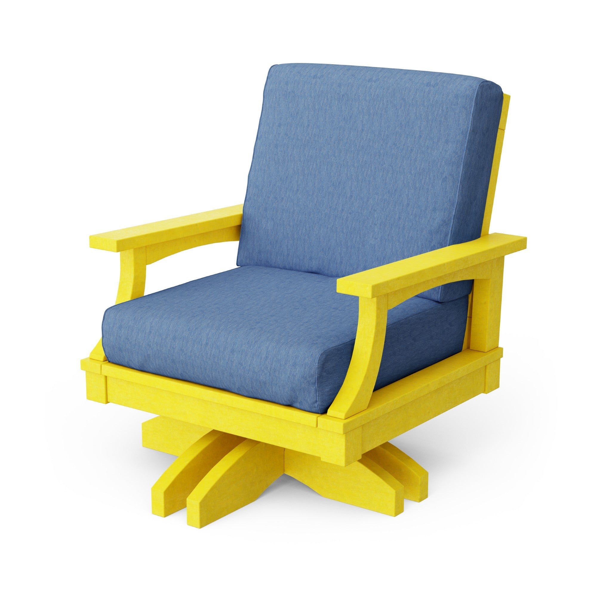 Heritage Deep Seating Swivel Chair - 360° Rotating Patio Lounge Chair with Cushions, Weather-Resistant Outdoor Furniture for Garden, Poolside & Backyard Relaxation