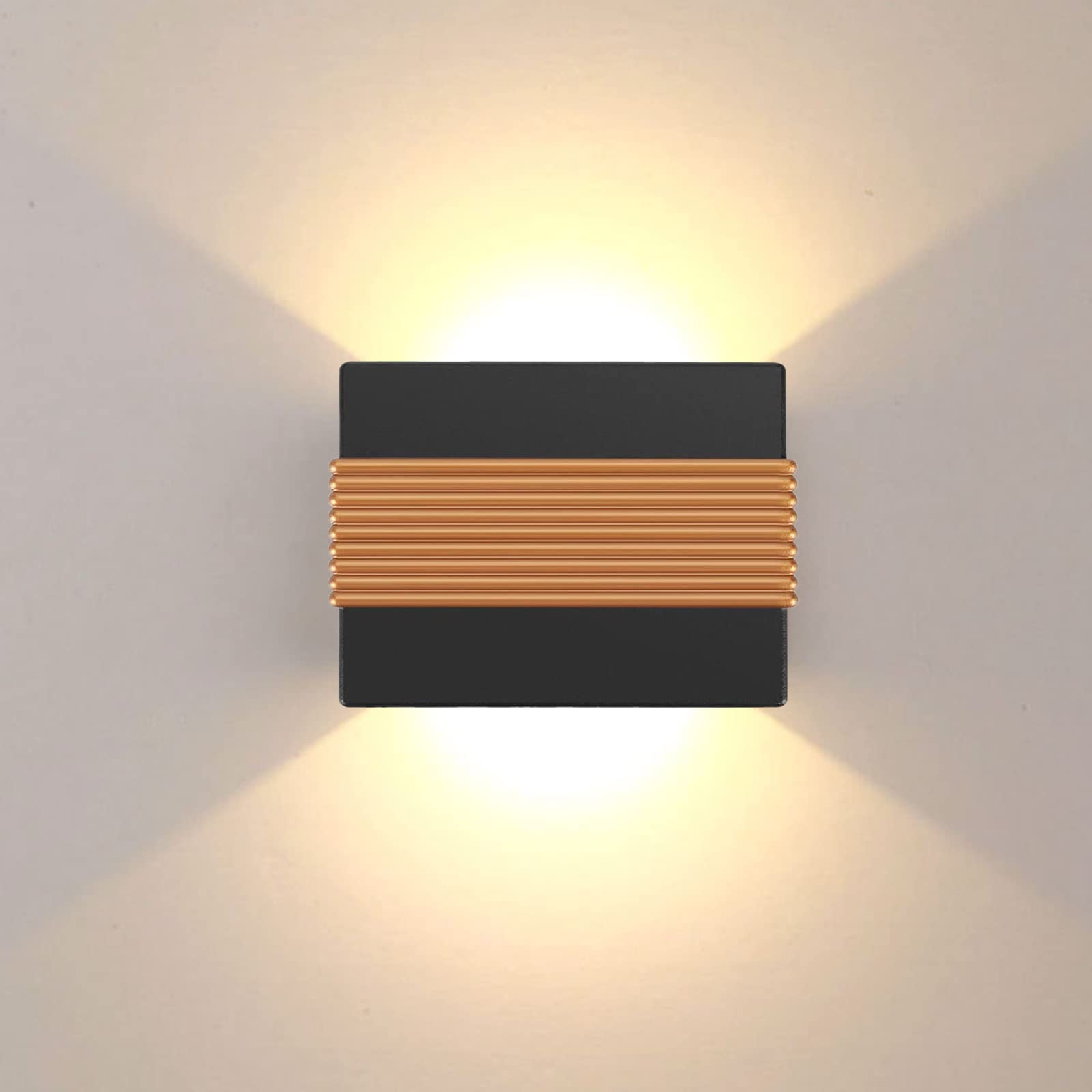 Kawell Modern LED Wall Sconces - Up Down LED Wall Light 10W, Indoor/Outdoor Wall Mount Fixtures for Bedroom, Living Room, Stairs, Porch - Warm White Lighting for Cozy Ambiance & Energy Efficiency