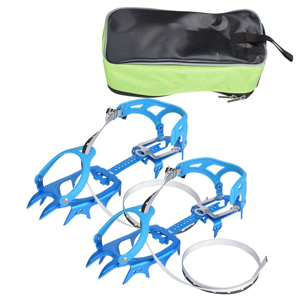 VGEBY 14-Tooth Anti-Slip Ice Crampons for Snow Hiking & Climbing - Lightweight Traction Cleats for Winter Boots (1 Pair) | Perfect for Icy Trails, Mountain Trekking & Outdoor Adventures
