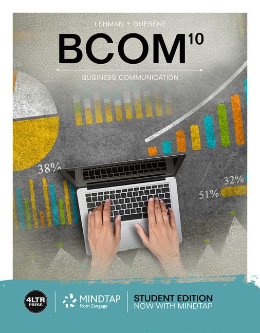 BCOM Business Communication Textbook with MindTap Digital Access - 1 Term Printed Access Card Included | Ideal for College Courses & Online Learning
