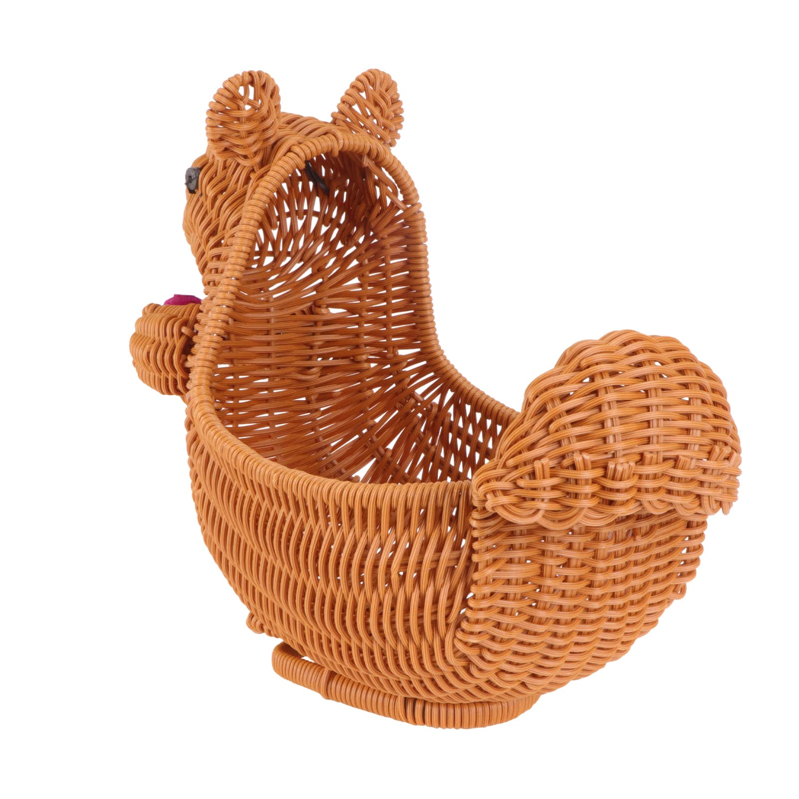 NUOBESTY Woven Rattan Fruit Basket - Snack Serving Plate, Bread Storage Tray, Cookie Container for Kitchen, Restaurant & Home Decor - Perfect for Parties, Picnics & Dining Table Display