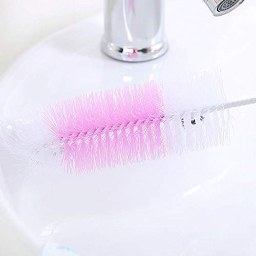 Long Handle Bottle Cleaning Brush Set - Nylon Bristles for Glass, Plastic & Stainless Steel Water Bottles - Perfect for Baby Bottles, Sports Bottles & Hard-to-Reach Containers - Dishwasher Safe Cleaning Tool for Home & Kitchen