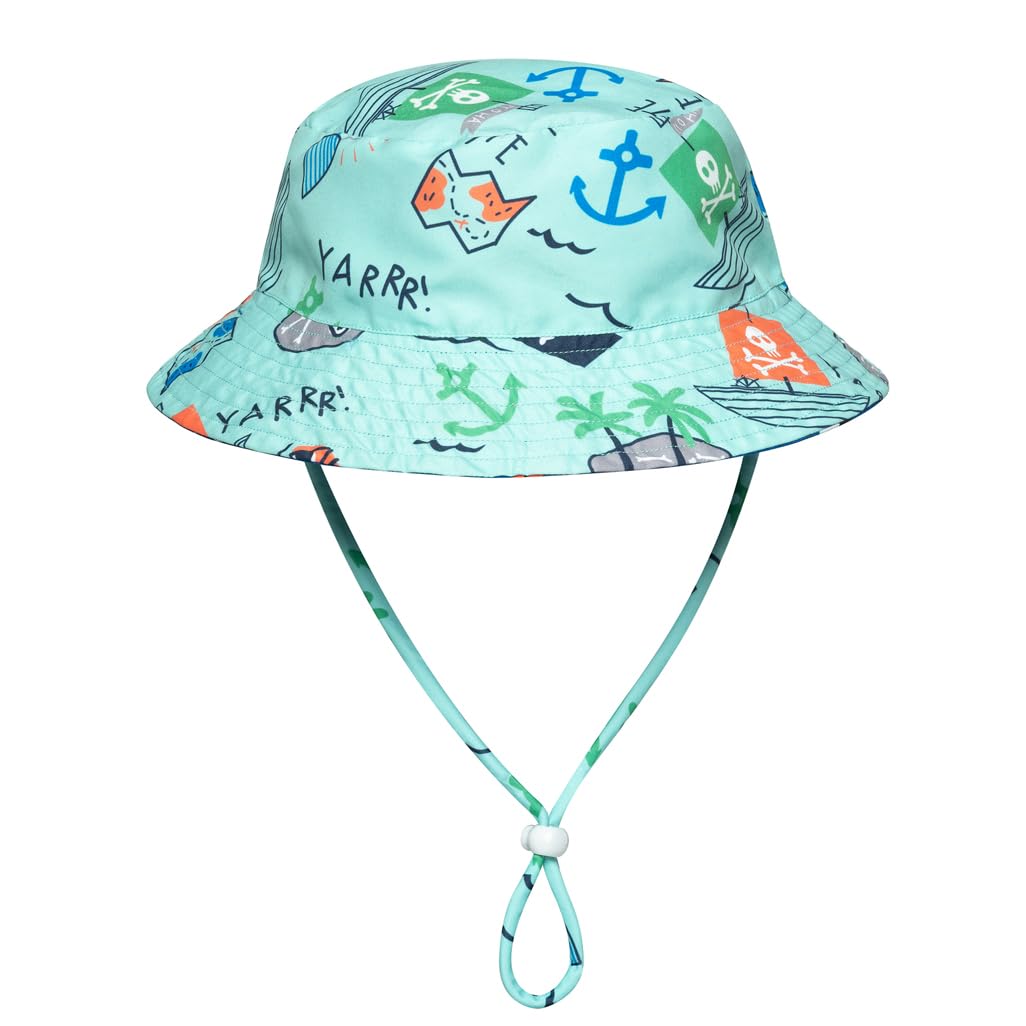 Baby Boys Long Sleeve Rash Guard Swim Shirt & Sun Hat Set - UPF 50+ UV Protection for Toddler Swimming, Beach, Pool and Outdoor Water Activities