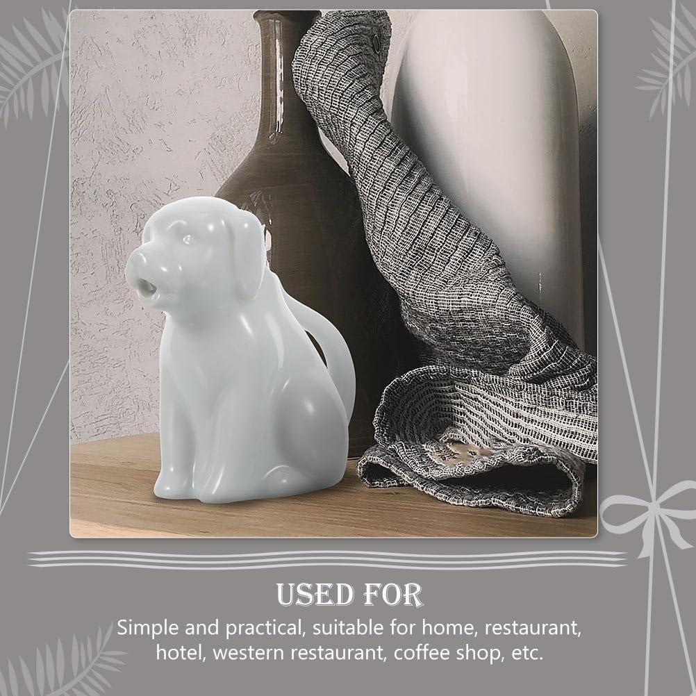 FOMIYES 2-Piece Animal Shaped Ceramic Creamer Pitcher Set - Hand Painted White Milk Jug with Handle for Coffee, Tea, Syrup - Perfect for Kitchen, Dining Table, and Gift Giving