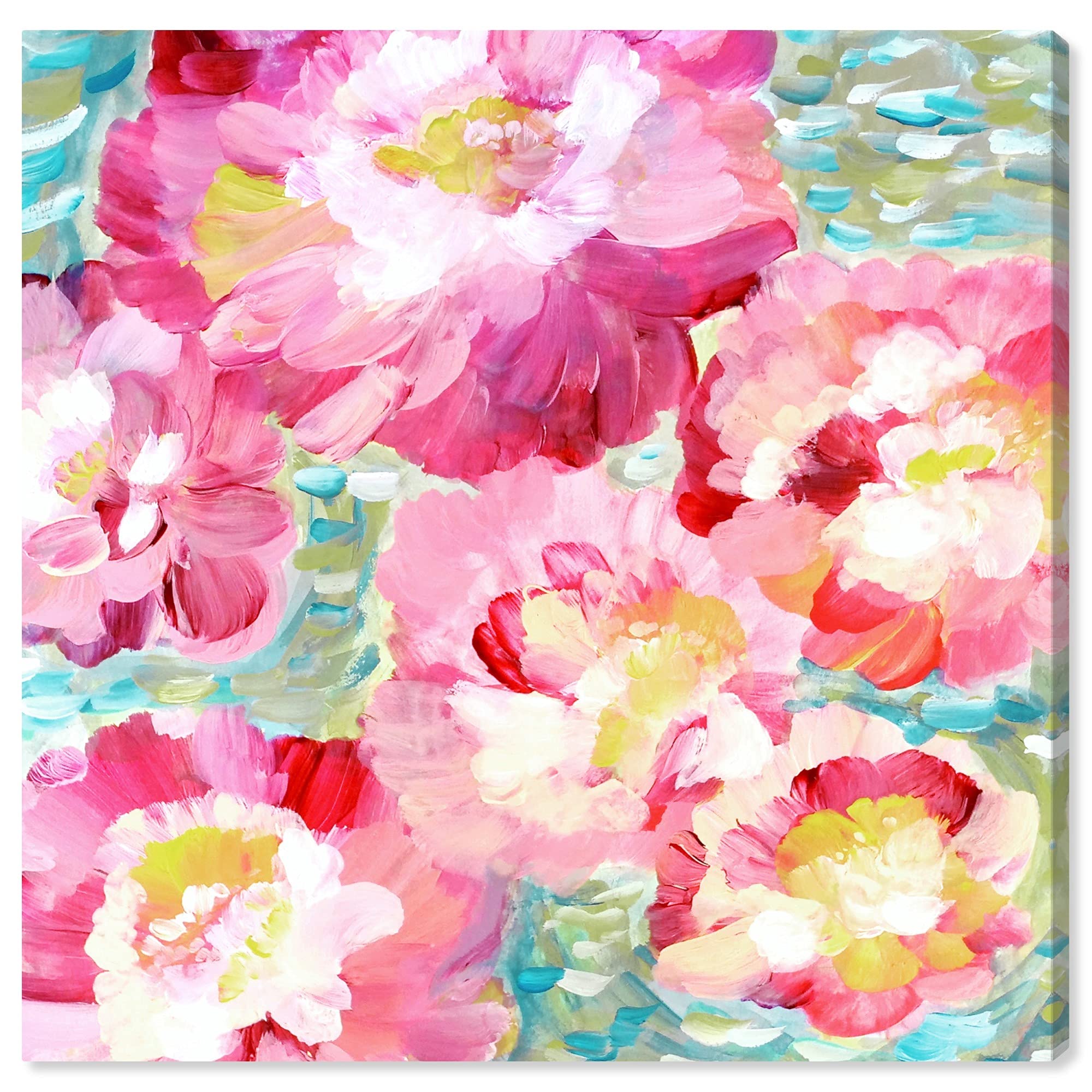 Floral and Botanical Wall Art Canvas Prints - 'Flowers in The Sun' Nature Inspired Home Decor for Living Room, Bedroom & Office