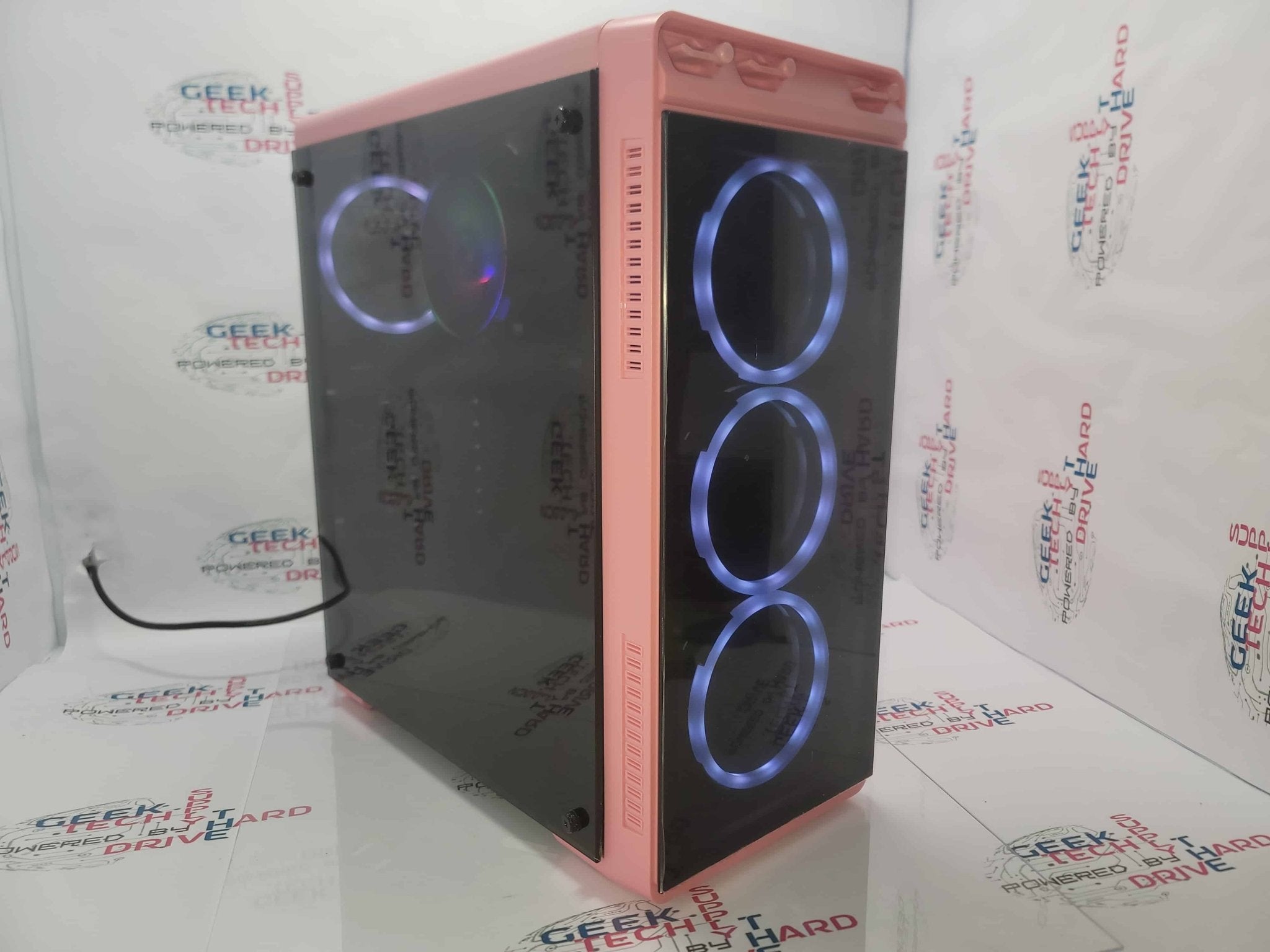 Pinnacle High-Performance Gaming Desktop PC - AMD Ryzen 5 Processor, 500GB/1TB/2TB SSD, NVIDIA GTX/RTX Graphics, RGB Lighting, WiFi, Aura Pink A3 - Perfect for Esports, Streaming & VR Gaming