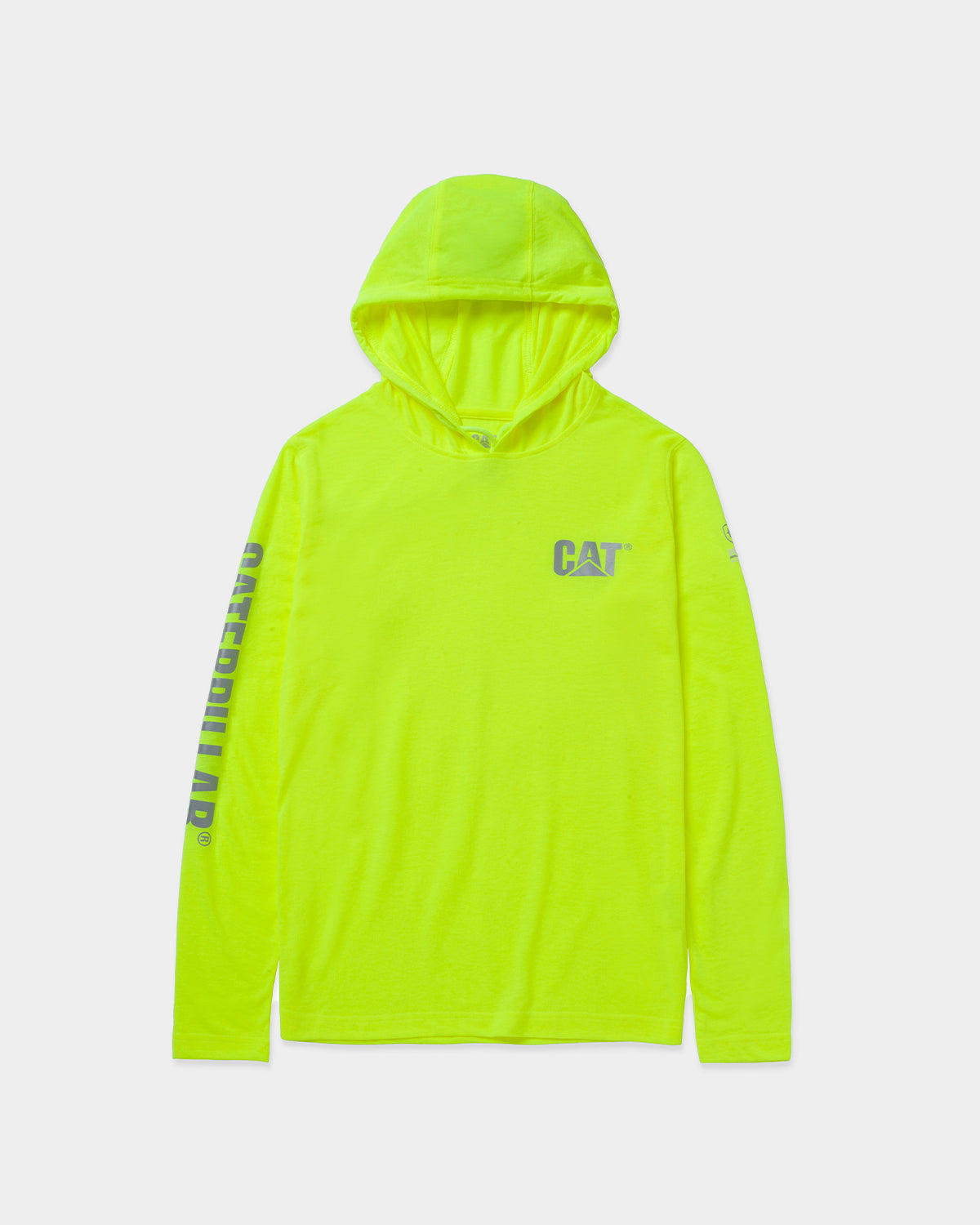 High Visibility UPF 50+ Women's Hooded Long Sleeve T-Shirt - Safety Workwear for Construction, Running & Outdoor Activities