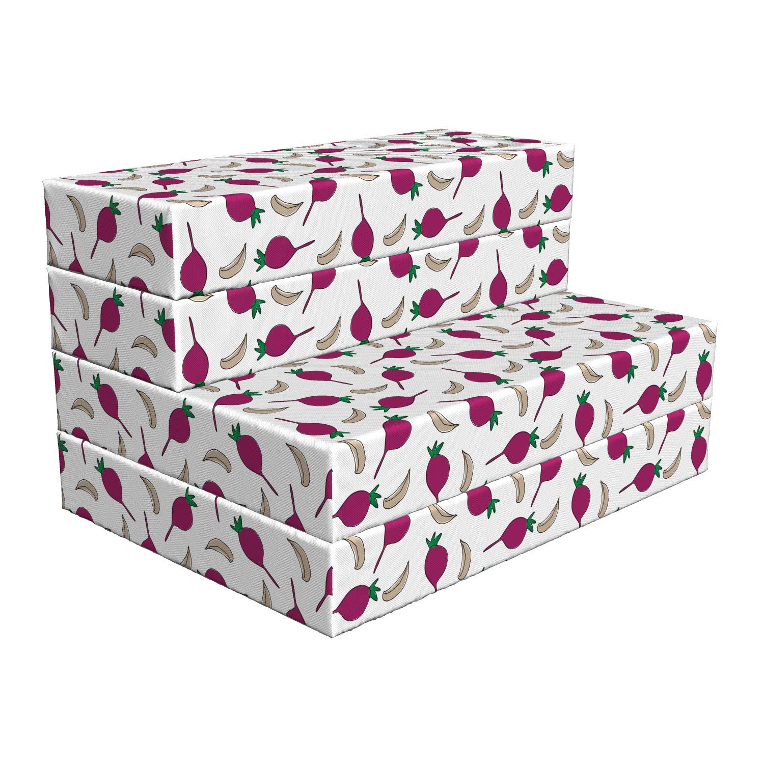 Ambesonne Foldable Mattress with Cartoon Vegetables Print - 74.8