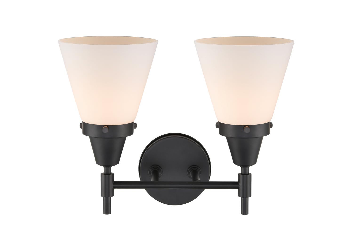 Innovations 447-2W-BK-G61-LED Black Transitional LED Bathroom Vanity - Modern Lighting for Bathroom Makeover, Small Space Solution & Home Renovation