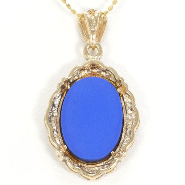 14K Yellow Gold Cameo Necklace with Zirconia Stones - Elegant Vintage Jewelry for Women, Perfect for Weddings, Parties & Special Occasions