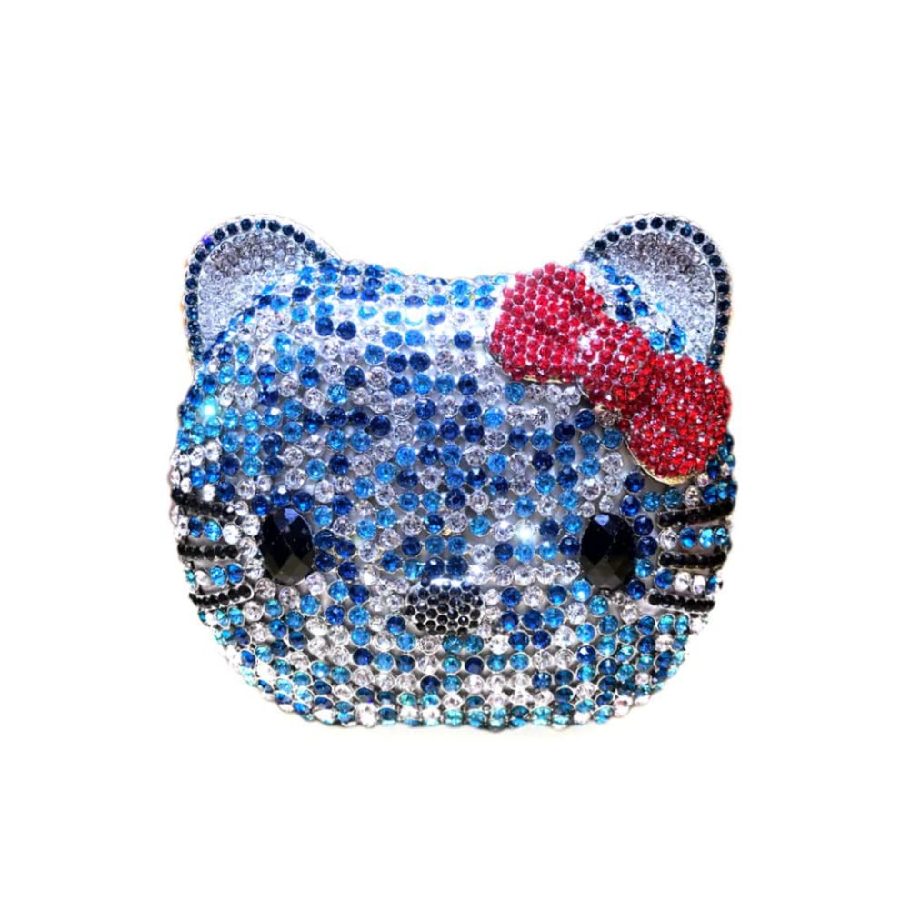 DEBIMY Cute Cat Crystal Clutch Purse for Women - Elegant Evening Bag with Cartoon Cat Design, Perfect for Holiday Parties, Date Nights & Special Occasions
