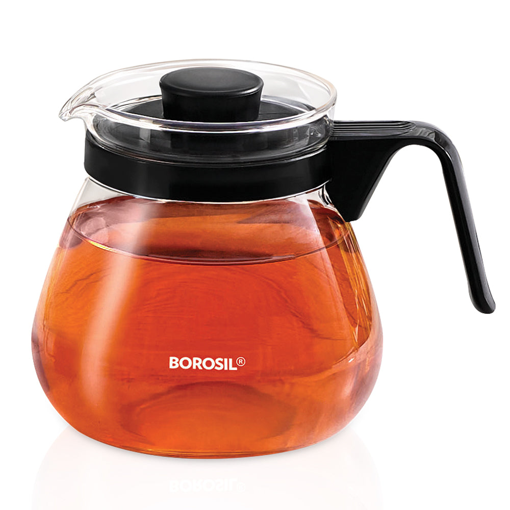 Premium Borosilicate Glass Carafe with Built-in Lid Strainer - 1 Liter Capacity - Ideal for Iced Tea, Coffee, Cold Brew & Water Infusion - Perfect for Home, Office & Restaurants