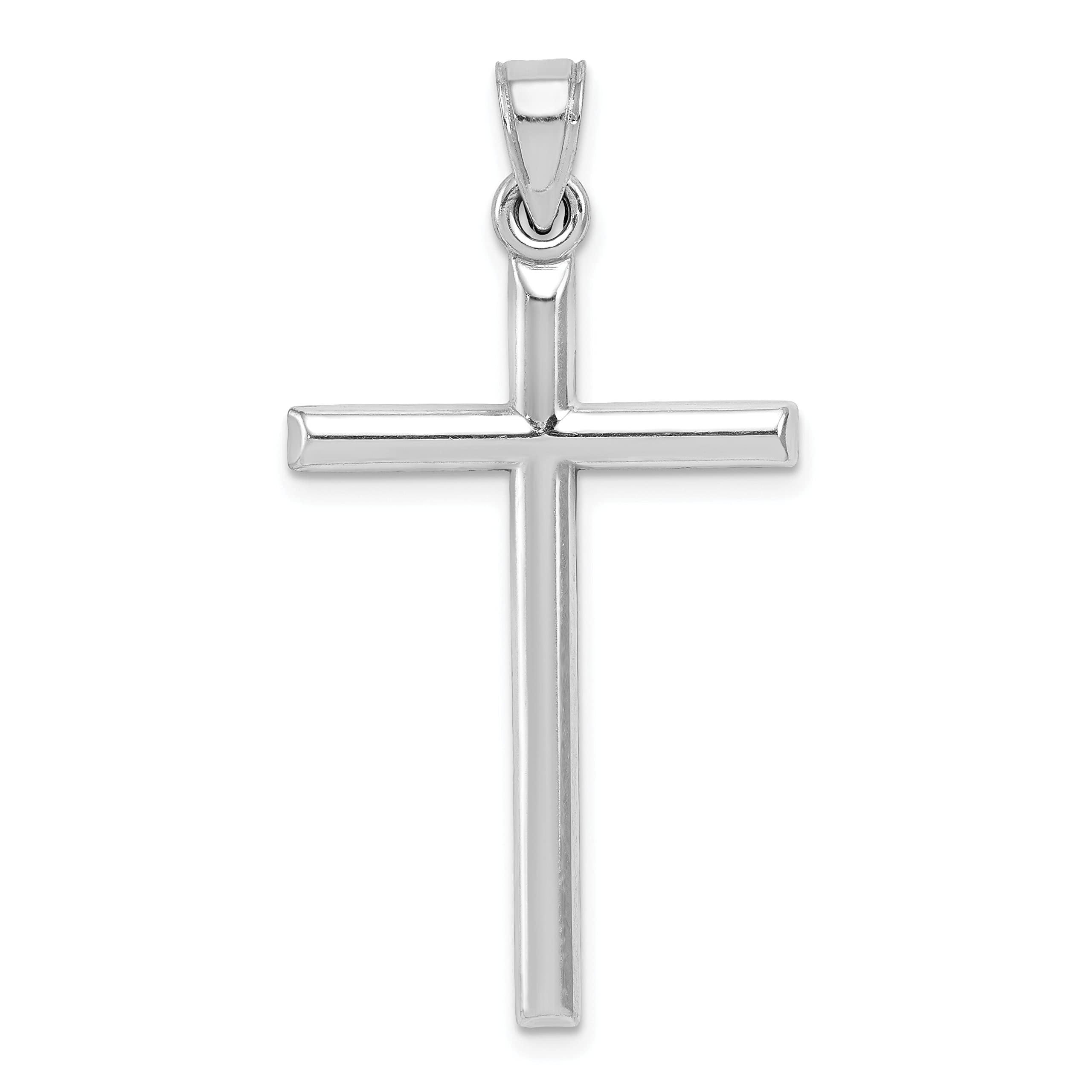 Sterling Silver Cross Charm Pendant Necklace for Women - Elegant Religious Jewelry Gift for Baptism, Confirmation & Everyday Wear