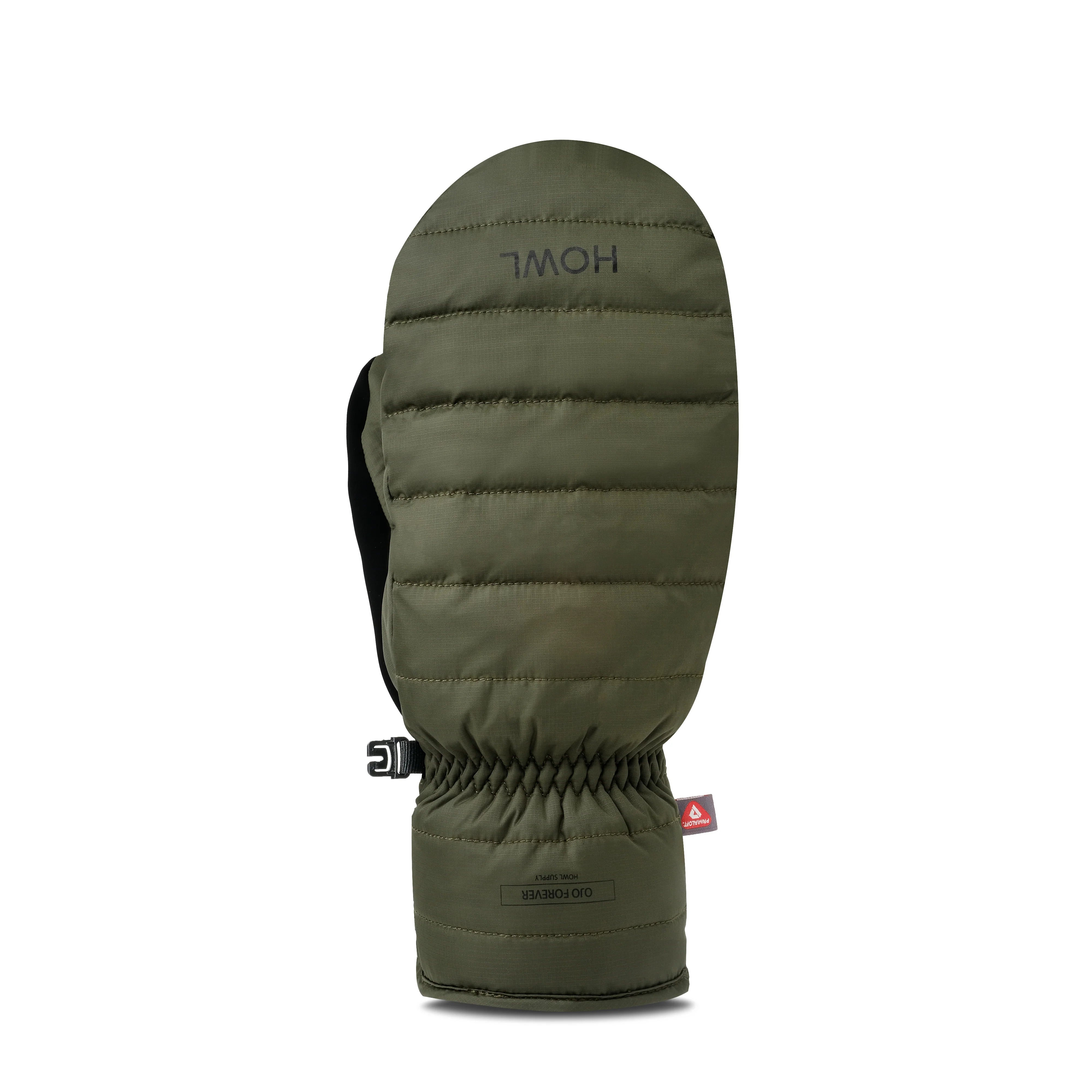 Howl 2025 Winter Down Mittens for Men - Army Green Waterproof Gloves for Extreme Cold Weather - Ideal for Snowboarding, Skiing, and Outdoor Adventures
