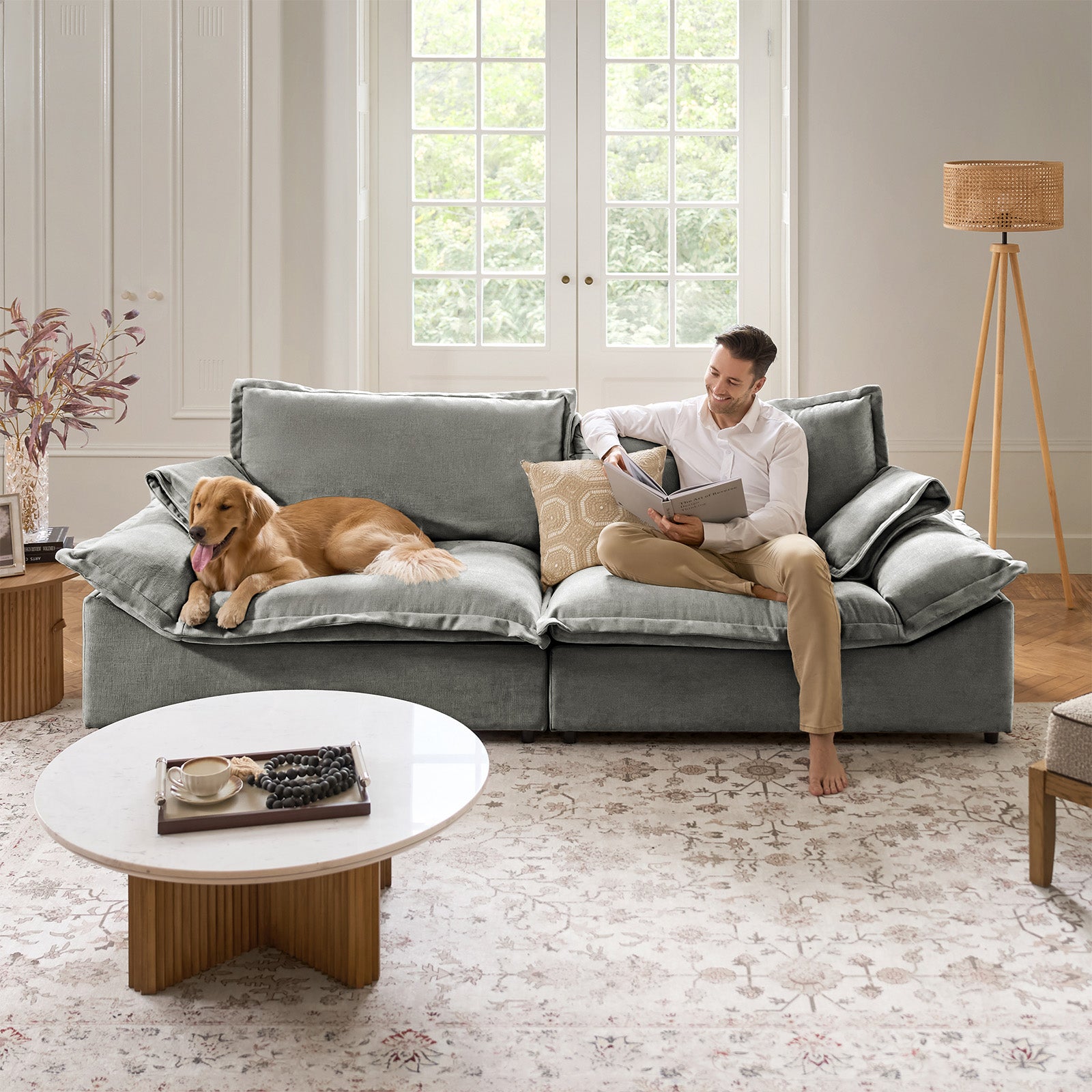 Fabiola Mini Sofa with Storage & Seamless Design - Compact Modern Loveseat for Small Spaces, Living Room, Bedroom or Dorm