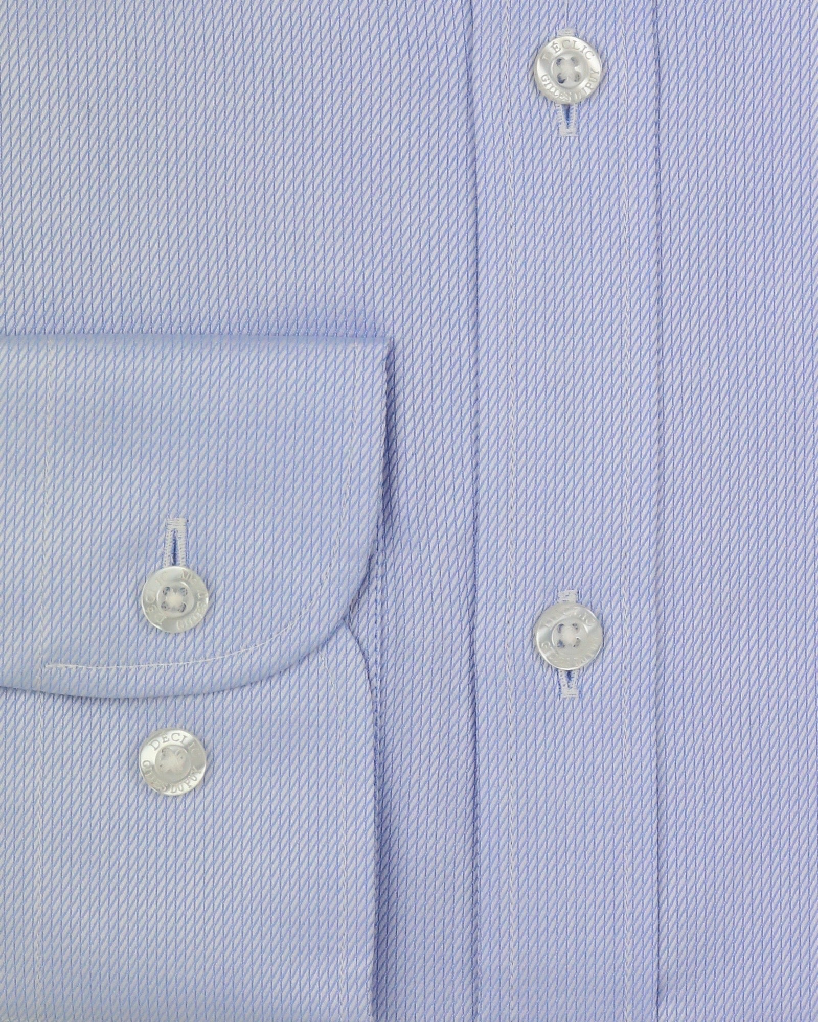 DÉCLIC Stewart Standard Single Cuff Men's Dress Shirt - Classic Blue Formal Shirt for Office, Business Meetings & Special Occasions