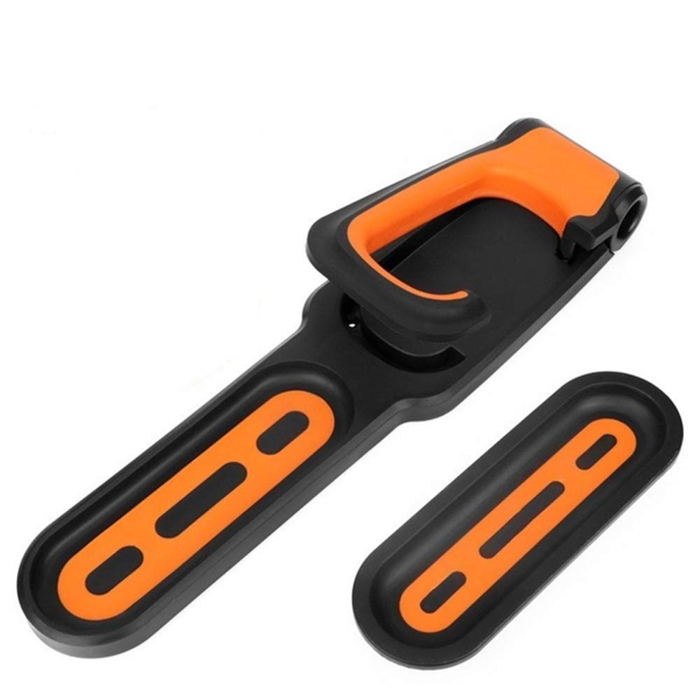 1PC Adjustable Wall Mount Bike Rack - Space Saving Garage Bicycle Hanger Storage Stand for Indoor/Outdoor Use - Orange (Perfect for Apartments, Garages & Small Spaces)