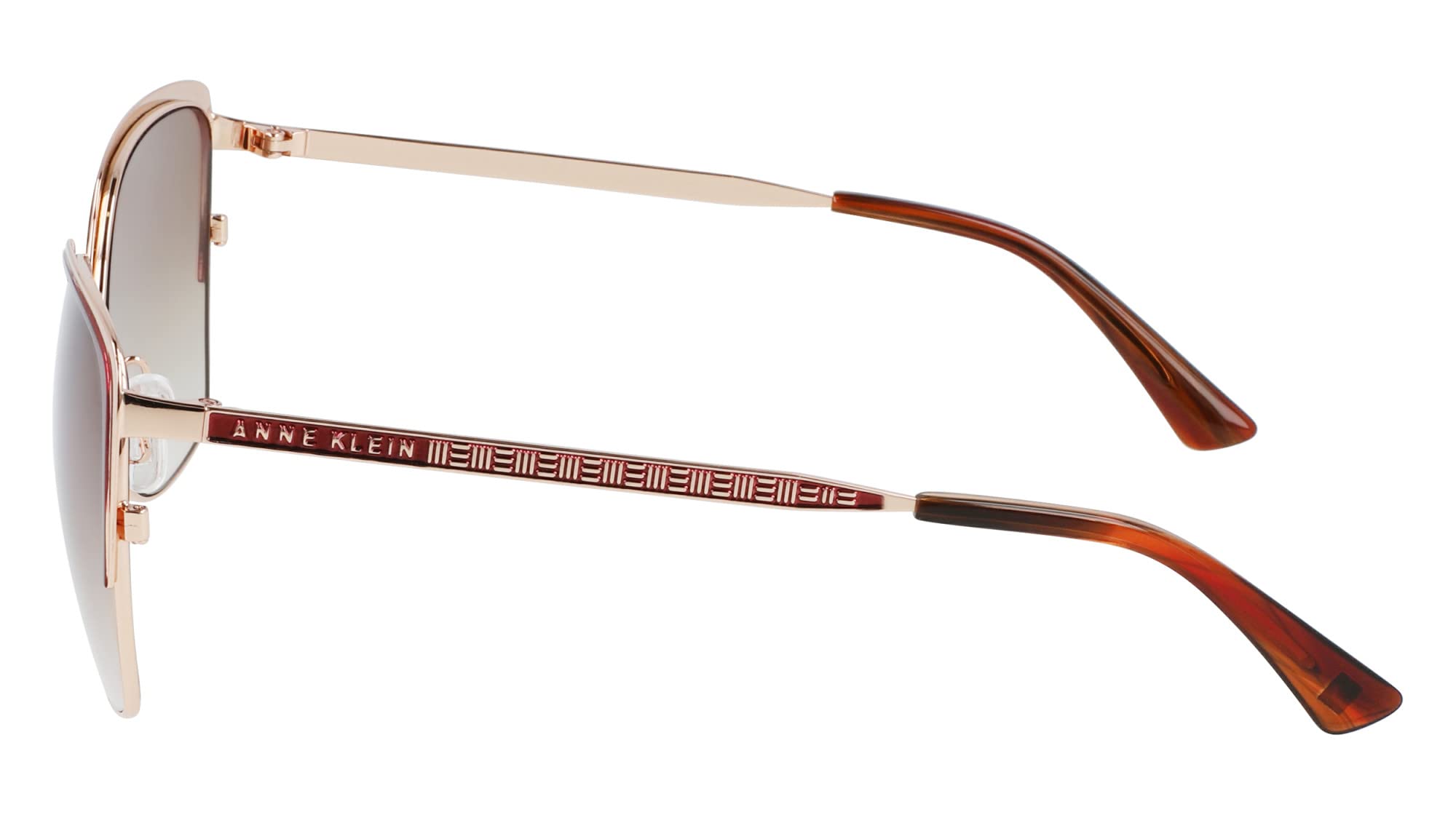 Anne Klein Women's AK7080 Rectangular Fashion Sunglasses with UV Protection - Perfect for Driving, Beach & Outdoor Activities