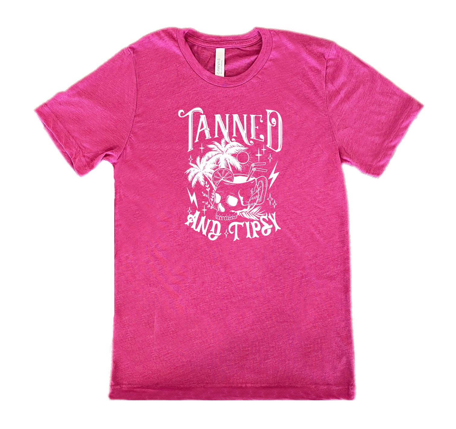 Tanned and Tipsy Unisex T-Shirt - Casual Summer Beach Party Outfit for Men & Women