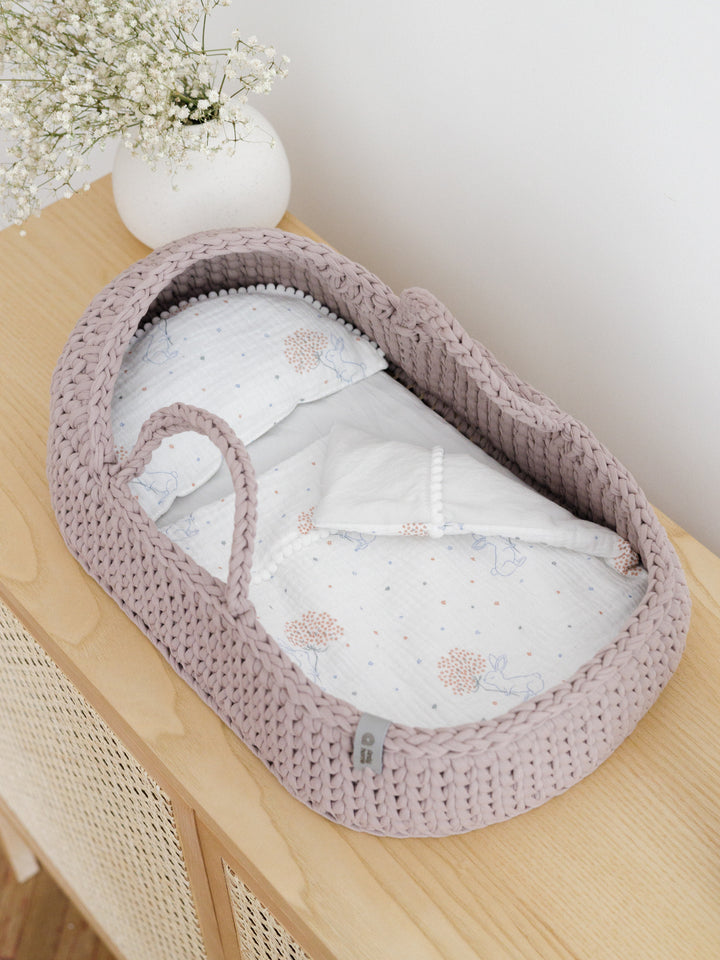 Anzy Home Doll Cradle with Round Hood and Stand - Perfect for Baby Doll Play, Nursery Decor, and Pretend Play for Kids