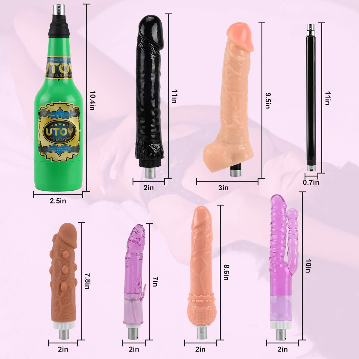 Premium Adjustable Sex Machine for Women - Automatic Adult Toy with 8 Attachments & 3 XLR Connectors | Powerful Thrusting Machine for Bedroom Pleasure, Couples Play & Solo Satisfaction