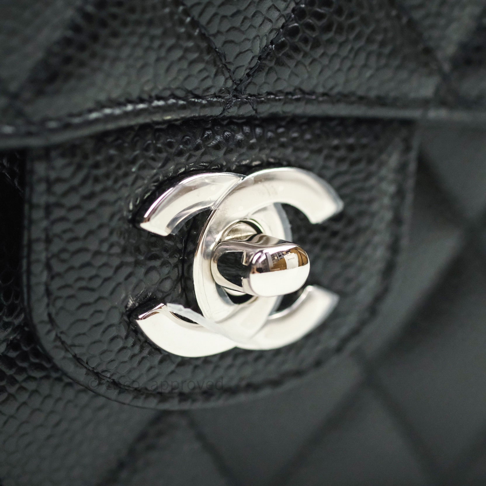 Chanel Classic M/L Medium Double Flap Bag Black Caviar Silver Hardware - Luxury Designer Handbag for Women, Perfect for Work, Evening Events & Special Occasions