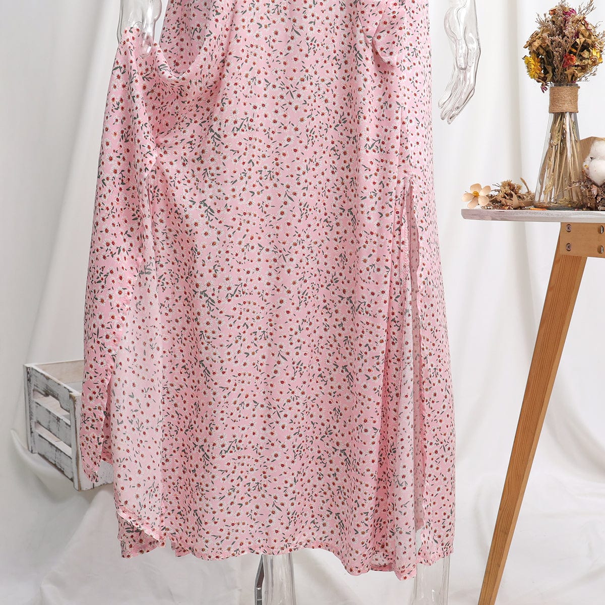 Boho Floral Print Maxi Dress for Women - Elegant Long Bohemian Summer Dress for Beach, Wedding & Vacation