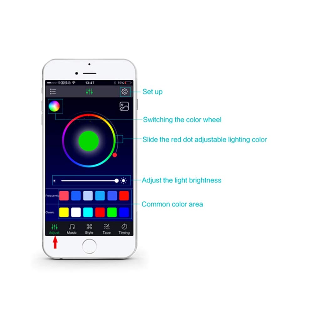 4pcs Car LED Strip Light Kit - APP Control, 2x90cm + 2x120cm Interior & Exterior Atmosphere Lighting for Cars, Trucks, SUVs - Perfect for Night Driving, Car Shows & Custom Vehicle Decoration
