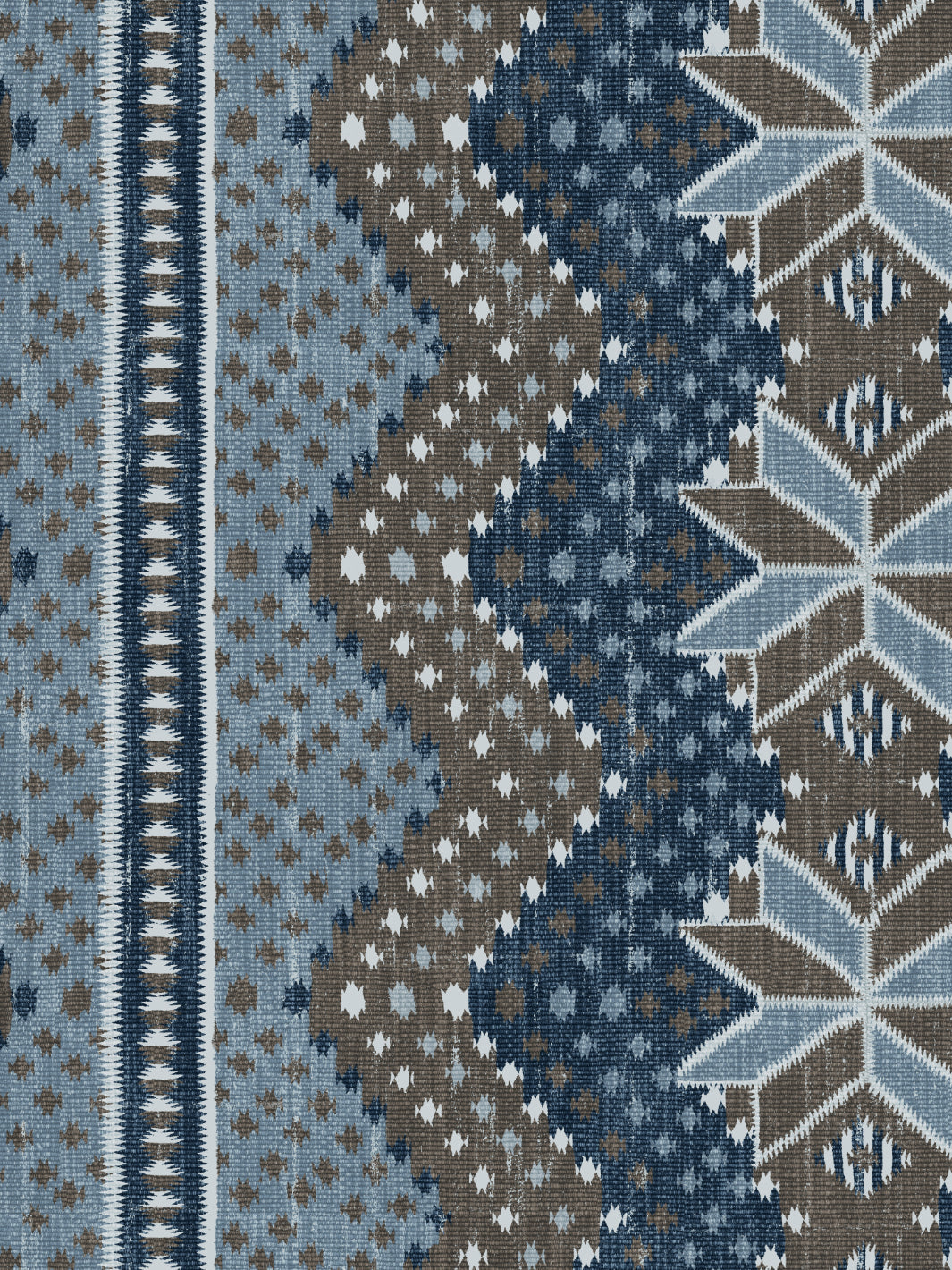 Northstar Blanket Wallpaper by Nathan Turner - Blue & Brown Textured Wall Covering for Living Room, Bedroom & Nursery Decor