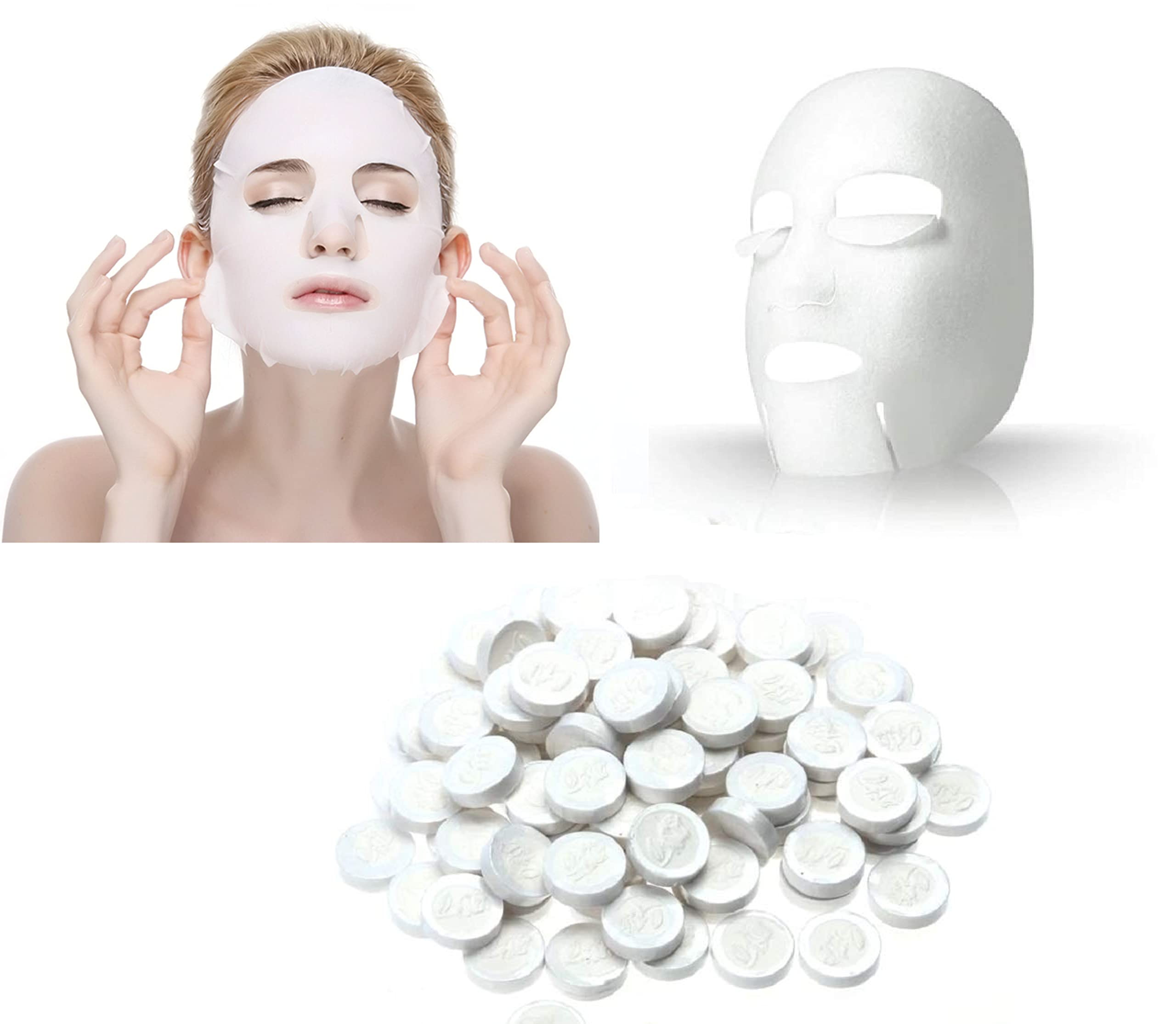 Faigy Compress Magic Facial Tablet - 20 Pack Reusable Face Tissue Napkin Paper Mask for Men & Women - Hydrating & Soothing Skincare for Daily Use, Travel, Spa & Salon Treatments