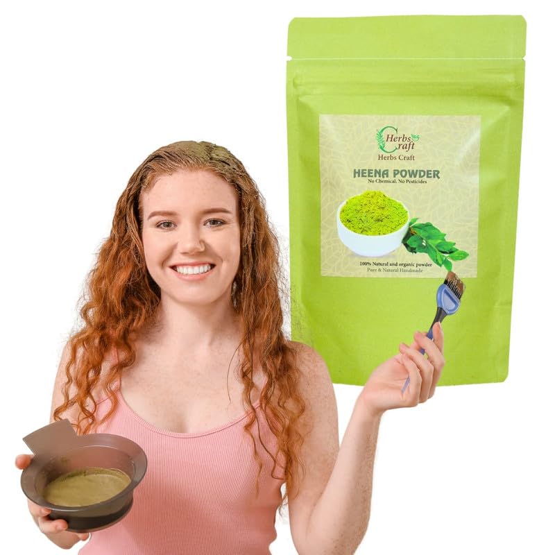 Natural Herbs Craft Henna Powder for Silky Hair & Hair Care | 100% Pure Mehendi Powder for Hair Coloring & Conditioning | Perfect for DIY Hair Treatments, Bridal Prep & Holi Festival