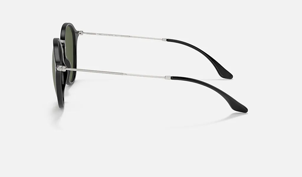 Ray Ban ROUND RB2447 901 49mm Sunglasses - Black/Gray Green Lenses - Classic Retro Style for Men & Women - Perfect for Driving, Beach & Outdoor Activities