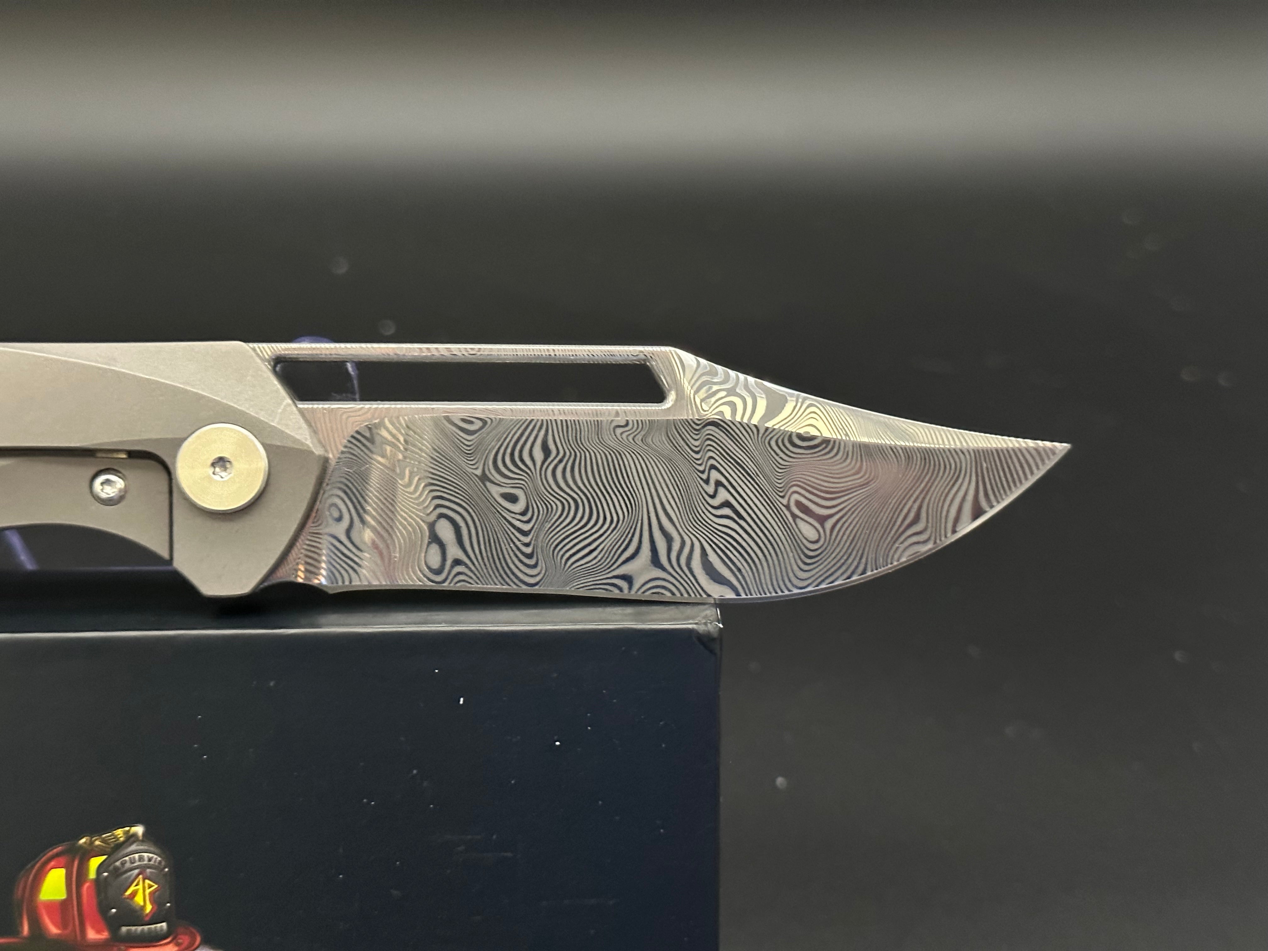 Apurvis Primordial MK3 Limited Edition - Exclusive Damasteel & Timascus Folding Knife (Only 20 Made) | Premium EDC Pocket Knife for Collectors & Outdoor Enthusiasts