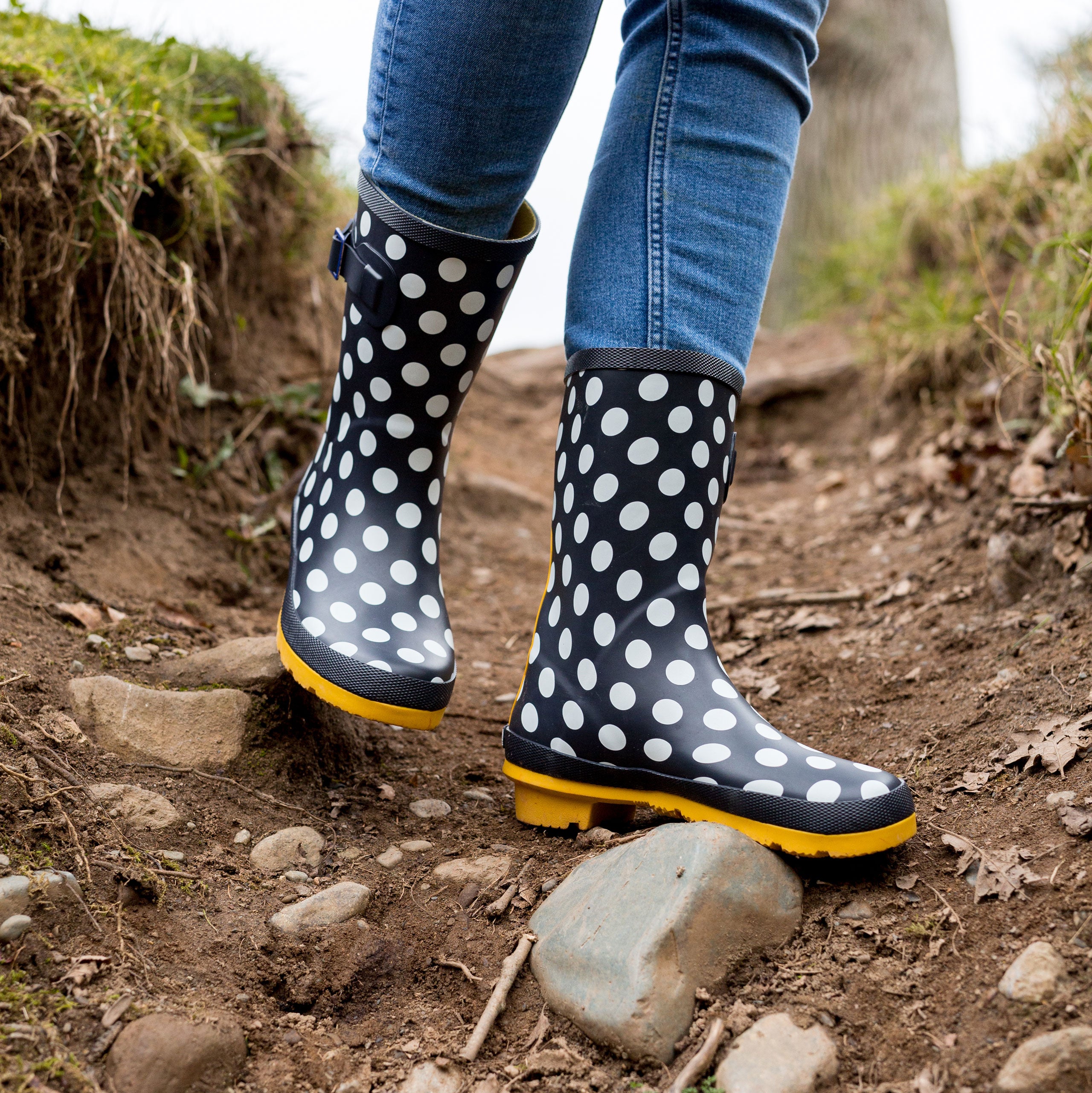 Women's Lyzzick Waterproof Wellington Boots - Comfortable Rain & Garden Boots for Outdoor Activities, Hiking & Farming