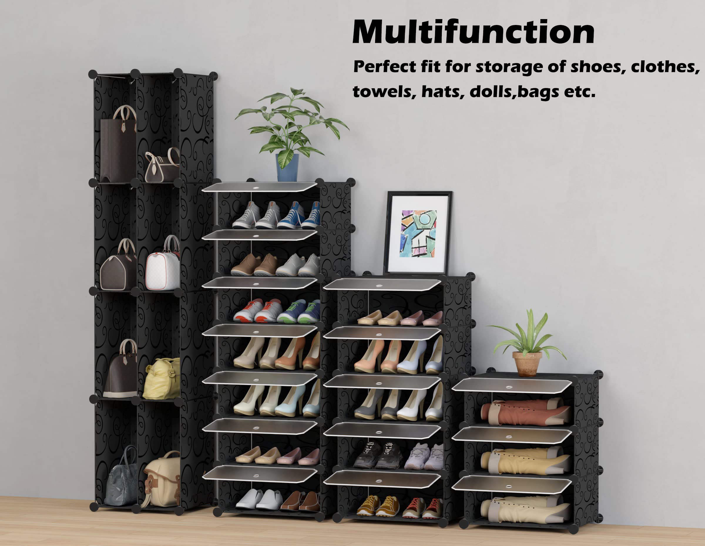 HOMIDEC 10-Tier Shoe Rack Organizer - Space Saving Narrow Shoe Storage Cabinet for 20 Pairs - Perfect for Closet, Entryway, Bedroom & Hallway Organization - Ideal for Small Spaces & Apartment Living