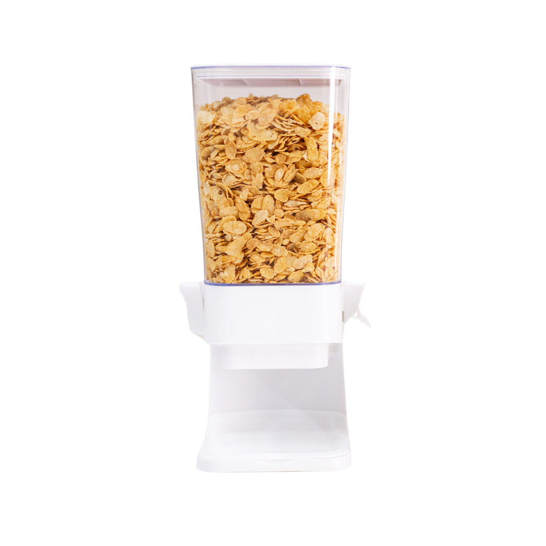 Stainless Steel Cereal Dispenser with Easy Pour Spout - Perfect for Breakfast, Snacks & Kitchen Organization