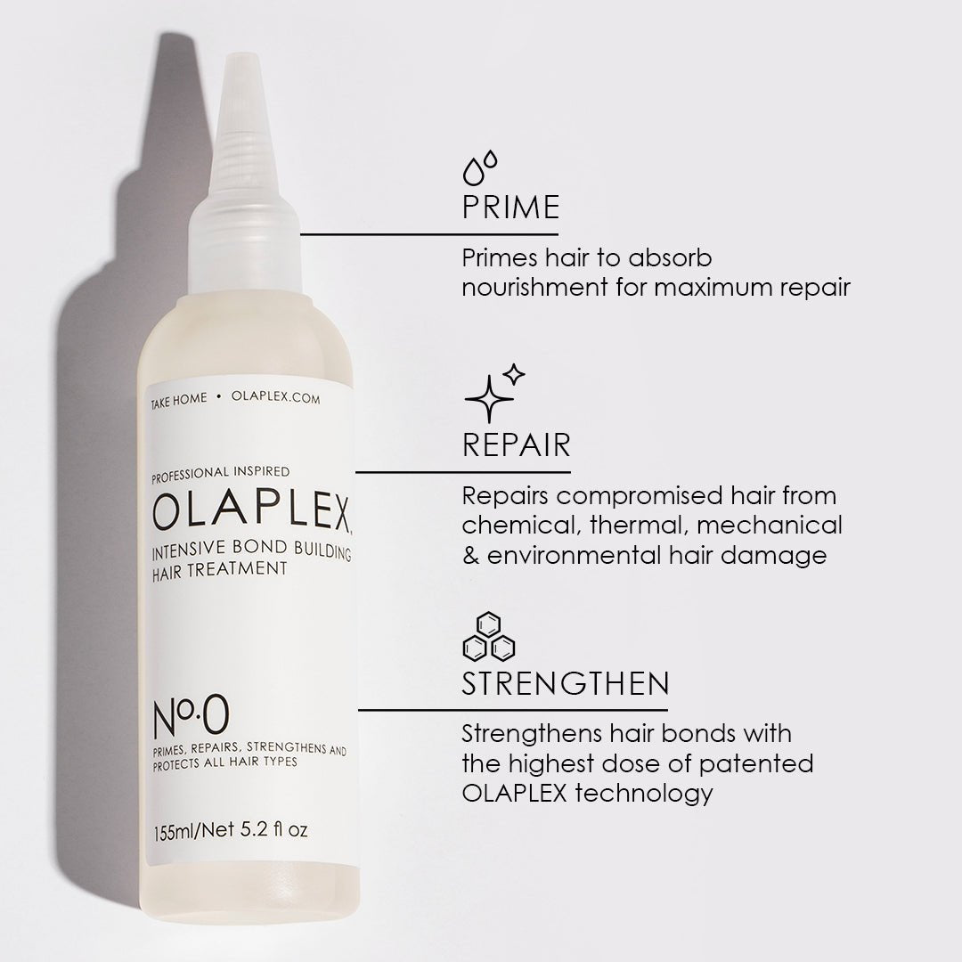 Olaplex No.0 Intensive Bond Building Hair Treatment - 5.1 fl oz (155ml) for Damaged & Color-Treated Hair - Salon Quality Repair at Home
