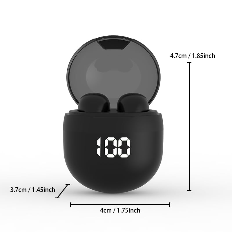Smallest Invisible Mini Wireless Bluetooth Earbuds - Low Profile Micro Tiny Discreet Hidden Earbuds for Work & Sleep - IPX5 Waterproof Earphones for Office, Gym & Travel