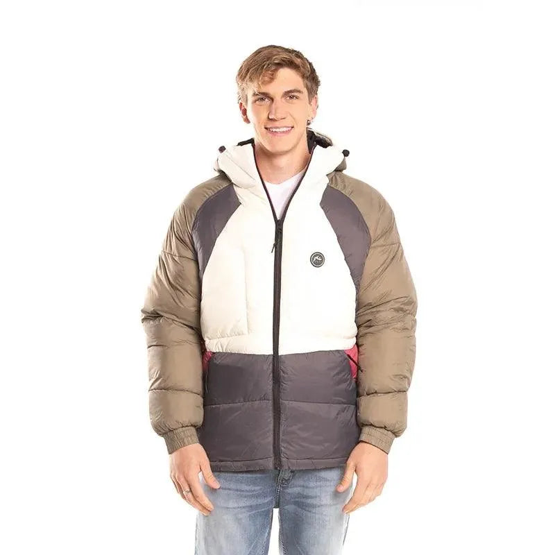 Rusty Youkulet Olive Cream Dark Grey Jacket - Waterproof & Windproof Outdoor Camping Jacket for Hiking, Travel, and Adventure